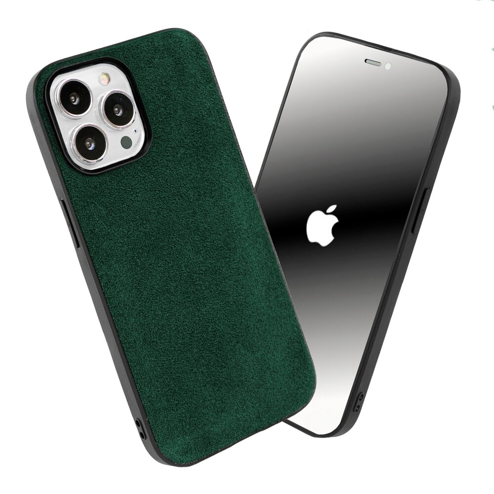Coverzs Coverzs Coque iPhone 15 Pro Alcantara & TPU MagSafe (vert foncé) Coverzs Coverzs Coque iPhone 15 Pro Alcantara & TPU MagSafe (vert foncé)