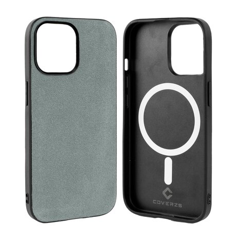 Coverzs Coverzs Coque iPhone 15 Pro Max Alcantara & TPU MagSafe (gris) Coverzs Coverzs Coque iPhone 15 Pro Max Alcantara & TPU MagSafe (gris)