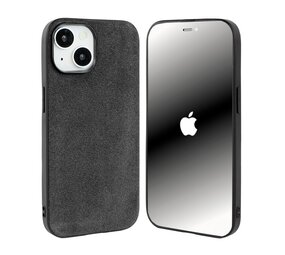 Coverzs Coque iPhone 13 Alcantara & TPU MagSafe (noir)