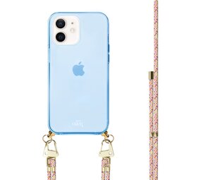 xoxo Wildhearts Coque bleu avec cordon Rainbow Vibes - iPhone 12 xoxo Wildhearts Coque bleu avec cordon Rainbow Vibes - iPhone 12