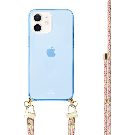 xoxo Wildhearts xoxo Wildhearts Coque bleu avec cordon Rainbow Vibes - iPhone 12 xoxo Wildhearts xoxo Wildhearts Coque bleu avec cordon Rainbow Vibes - iPhone 12