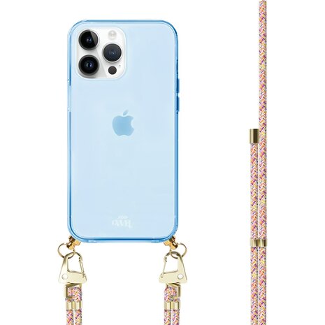 xoxo Wildhearts xoxo Wildhearts Coque bleu avec cordon Rainbow Vibes - iPhone 15 Pro xoxo Wildhearts xoxo Wildhearts Coque bleu avec cordon Rainbow Vibes - iPhone 15 Pro