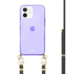 xoxo Wildhearts Coque violette avec Gold Goddess cordon - iPhone 12 xoxo Wildhearts Coque violette avec Gold Goddess cordon - iPhone 12