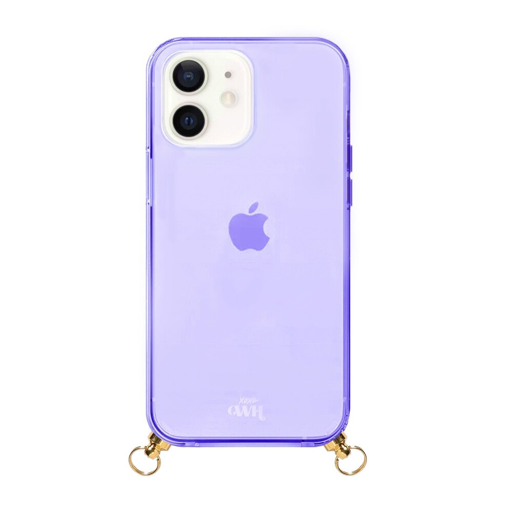 xoxo Wildhearts xoxo Wildhearts Coque violette avec Gold Goddess cordon - iPhone 12 xoxo Wildhearts xoxo Wildhearts Coque violette avec Gold Goddess cordon - iPhone 12
