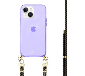 xoxo Wildhearts Coque violette avec Gold Goddess cordon - iPhone 15