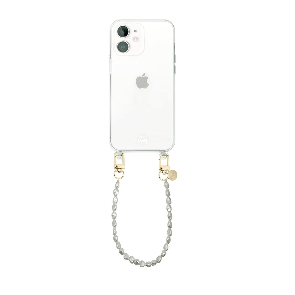 xoxo Wildhearts xoxo Wildhearts Coque transparente avec cordon court Pearlfection - iPhone 12