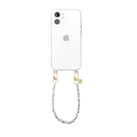xoxo Wildhearts xoxo Wildhearts Coque transparente avec cordon court Pearlfection - iPhone 12