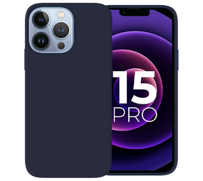 Ceezs iPhone 16 Pro coque silicone (bleu foncé)