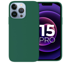 Ceezs iPhone 16 Pro Max coque silicone (vert foncé)