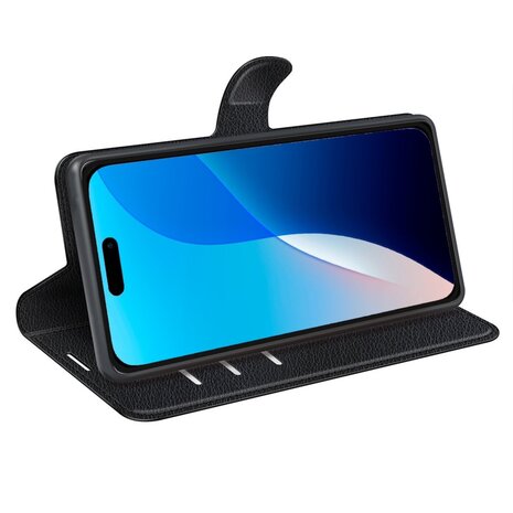 ShieldCase ShieldCase iPhone 16 étui bibliothèque en cuir (noir) ShieldCase ShieldCase iPhone 16 étui bibliothèque en cuir (noir)