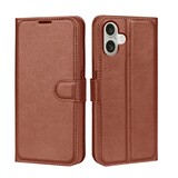 ShieldCase iPhone 16 Plus étui bibliothèque en cuir (marron)