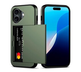ShieldCase iPhone 16 coque porte-cartes avec curseur (vert foncé) ShieldCase iPhone 16 coque porte-cartes avec curseur (vert foncé)