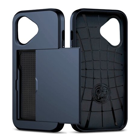 ShieldCase ShieldCase iPhone 16 Plus coque porte-cartes avec curseur (bleu foncé) ShieldCase ShieldCase iPhone 16 Plus coque porte-cartes avec curseur (bleu foncé)