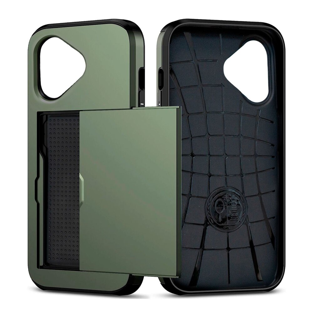 ShieldCase ShieldCase iPhone 16 Plus coque porte-cartes avec curseur (vert foncé) ShieldCase ShieldCase iPhone 16 Plus coque porte-cartes avec curseur (vert foncé)