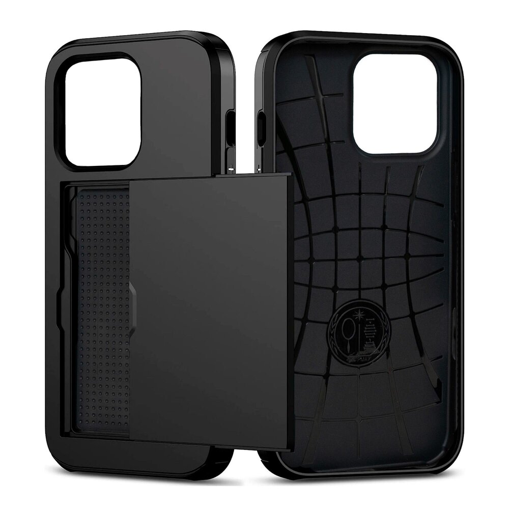 ShieldCase ShieldCase iPhone 16 Pro coque porte-cartes avec curseur (noir) ShieldCase ShieldCase iPhone 16 Pro coque porte-cartes avec curseur (noir)