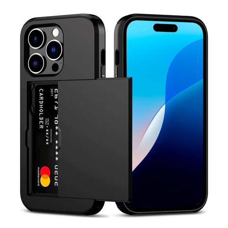 ShieldCase ShieldCase iPhone 16 Pro Max coque porte-cartes avec curseur (noir) ShieldCase ShieldCase iPhone 16 Pro Max coque porte-cartes avec curseur (noir)