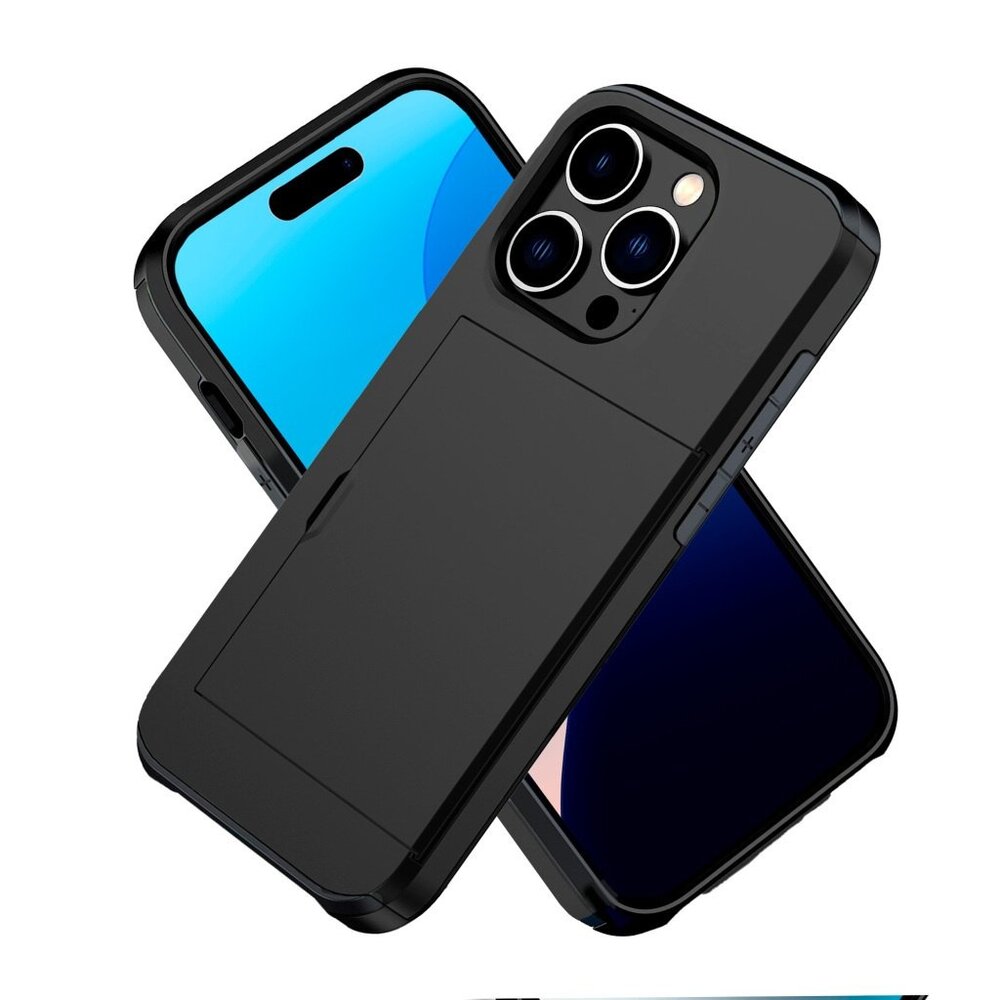 ShieldCase ShieldCase iPhone 16 Pro Max coque porte-cartes avec curseur (noir) ShieldCase ShieldCase iPhone 16 Pro Max coque porte-cartes avec curseur (noir)