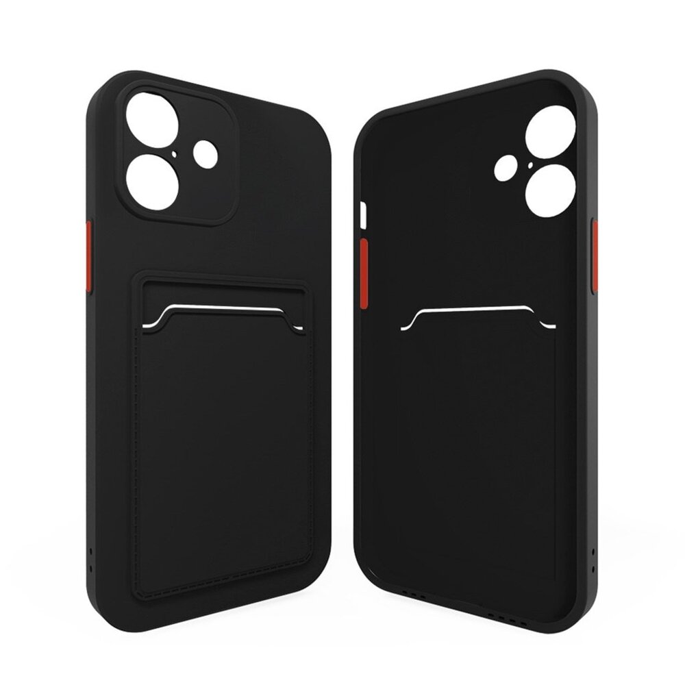 ShieldCase ShieldCase iPhone 16 coque en silicone porte carte (noir)