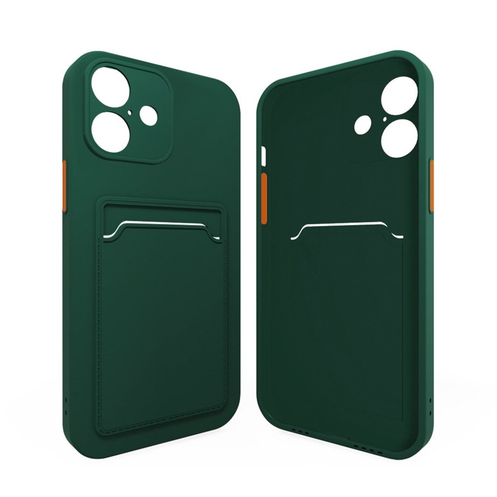 ShieldCase ShieldCase iPhone 16 coque en silicone porte carte (vert foncé) ShieldCase ShieldCase iPhone 16 coque en silicone porte carte (vert foncé)
