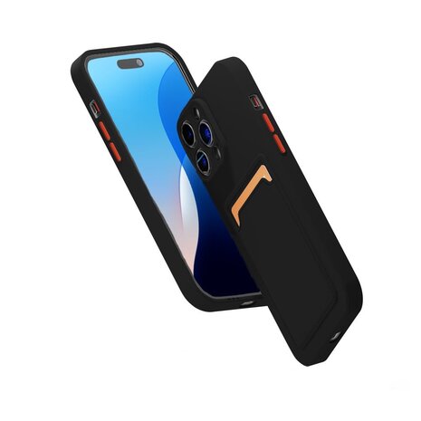 ShieldCase ShieldCase iPhone 16 Pro coque en silicone porte carte (noir) ShieldCase ShieldCase iPhone 16 Pro coque en silicone porte carte (noir)