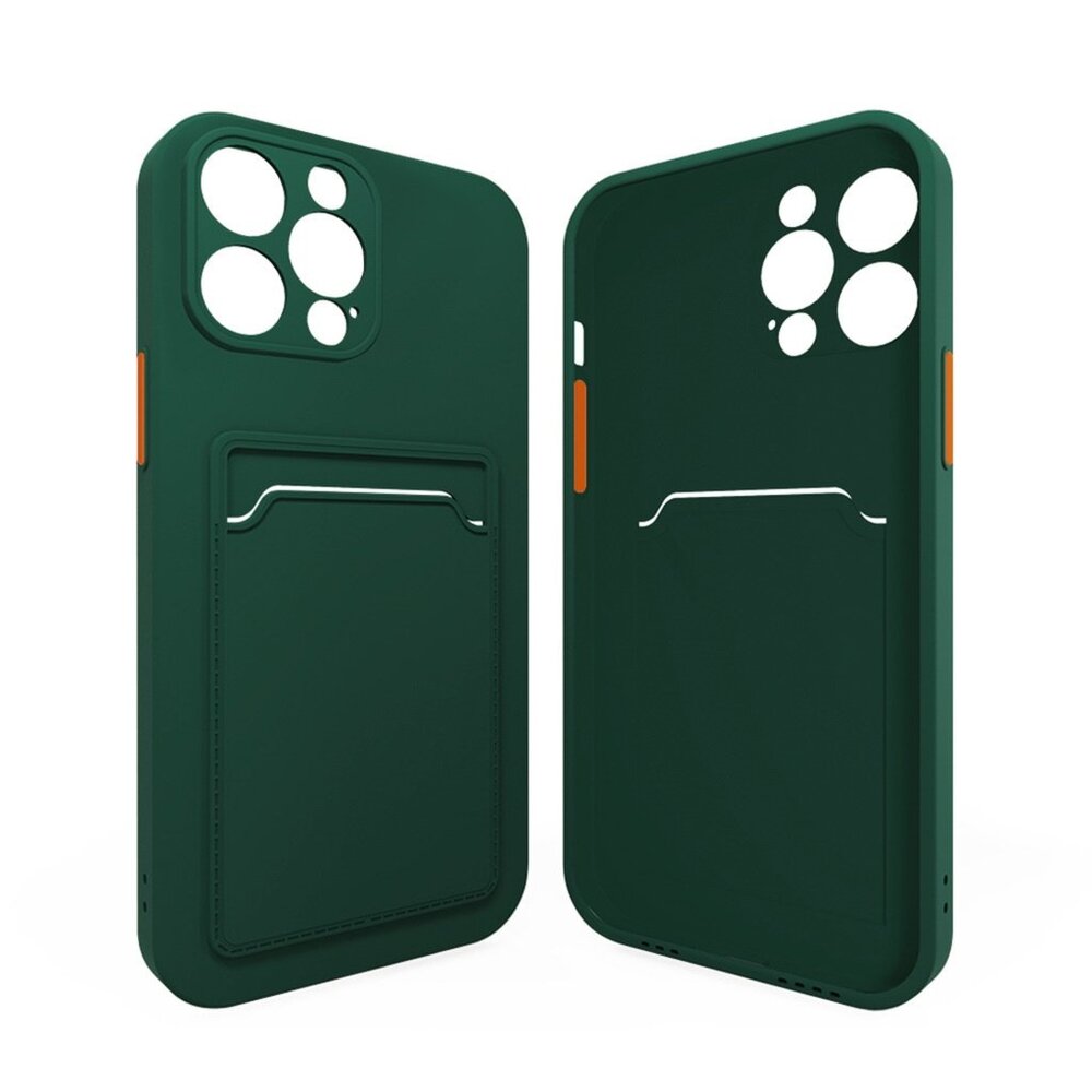 ShieldCase ShieldCase iPhone 16 Pro coque en silicone porte carte (vert foncé) ShieldCase ShieldCase iPhone 16 Pro coque en silicone porte carte (vert foncé)