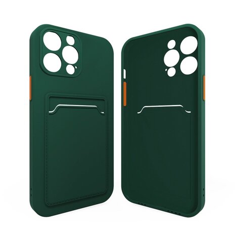 ShieldCase ShieldCase iPhone 16 Pro coque en silicone porte carte (vert foncé) ShieldCase ShieldCase iPhone 16 Pro coque en silicone porte carte (vert foncé)