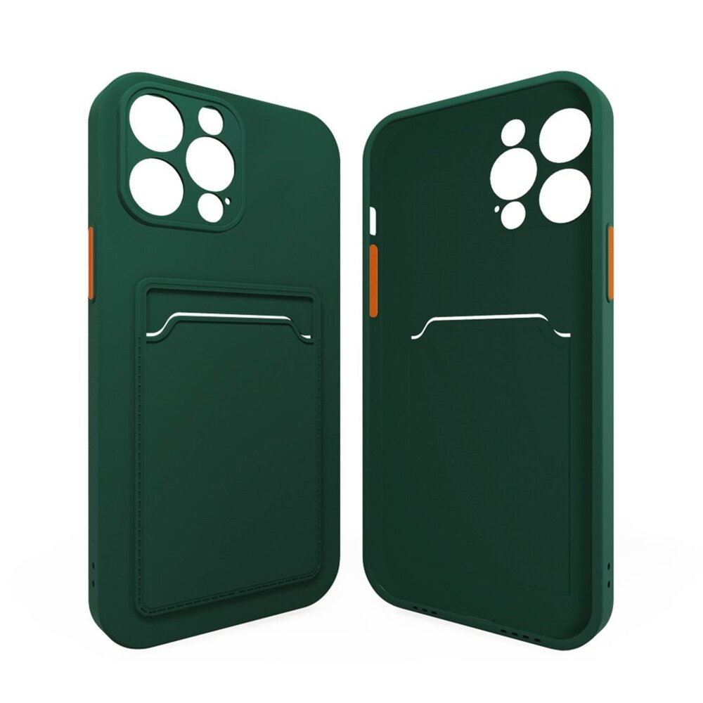 ShieldCase ShieldCase iPhone 16 Pro Max coque en silicone porte carte (vert foncé) ShieldCase ShieldCase iPhone 16 Pro Max coque en silicone porte carte (vert foncé)