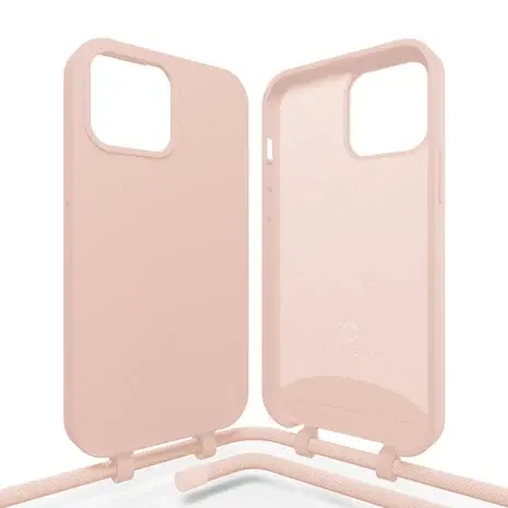Coverzs Coverzs iPhone 16 Pro Max coque silicone avec cordon (rose) Coverzs Coverzs iPhone 16 Pro Max coque silicone avec cordon (rose)