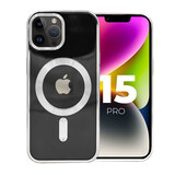 iPhone 15 Pro coque MagSafe avec pare-chocs pour caméra (argent)