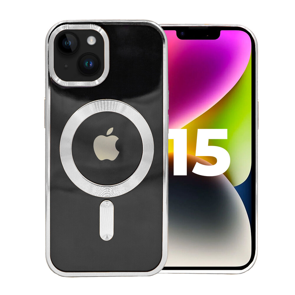 ShieldCase iPhone 15 coque MagSafe avec pare-chocs pour caméra (argent)