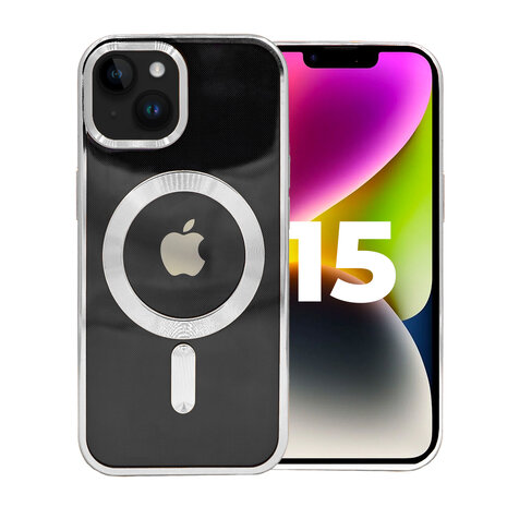 ShieldCase iPhone 15 coque MagSafe avec pare-chocs pour caméra (argent)