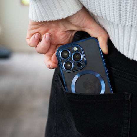 Coverzs Coverzs Coque MagSafe avec cache de caméra iPhone 13 Pro (bleu)