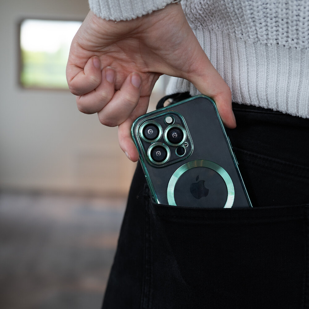 Coverzs Coverzs Coque MagSafe avec cache de caméra iPhone 12 Pro (vert) Coverzs Coverzs Coque MagSafe avec cache de caméra iPhone 12 Pro (vert)