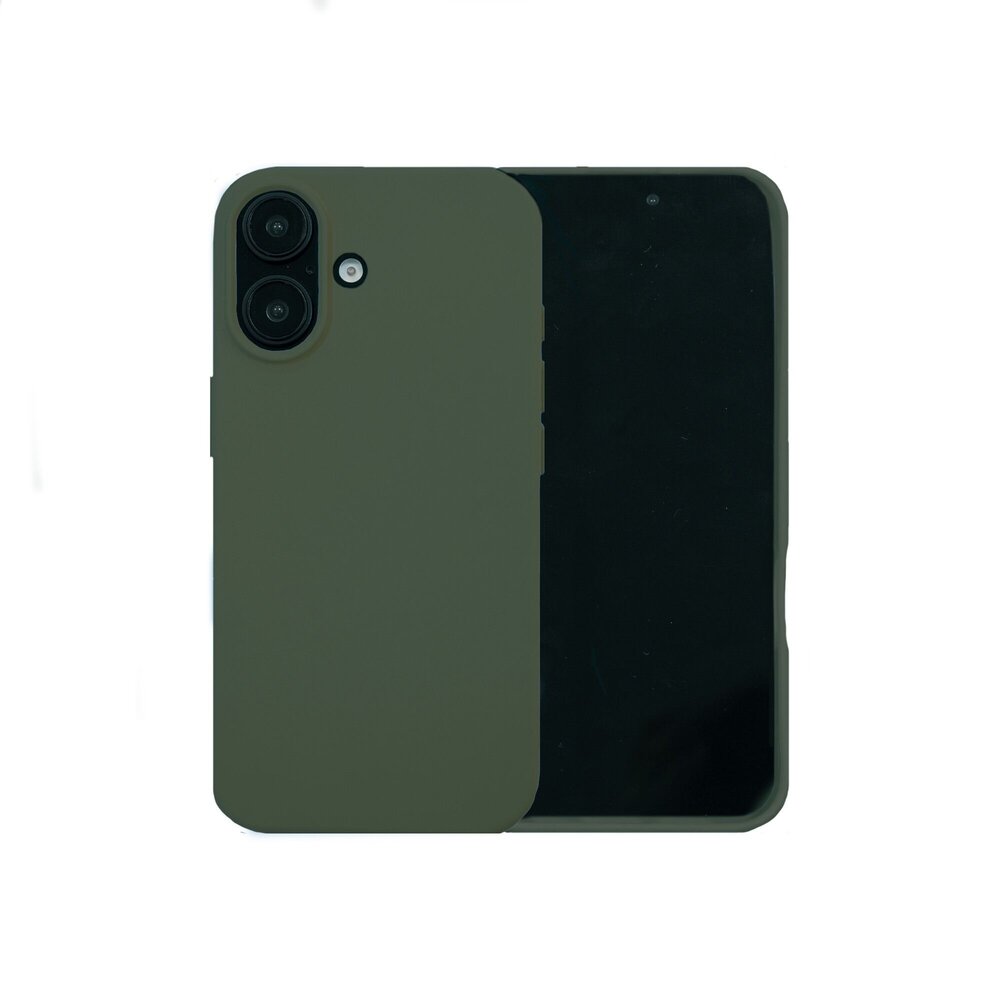 Coque Avizar En Silicone Vert Foncé Pour IPhone 16 Pro - Bords Chromés, Style Et Protection