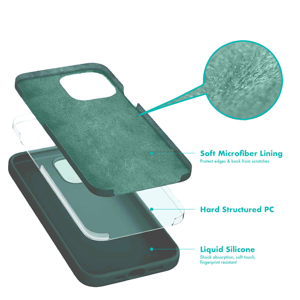 ShieldCase ShieldCase Coque silicone iPhone 13 Mini (vert foncé) ShieldCase ShieldCase Coque silicone iPhone 13 Mini (vert foncé)