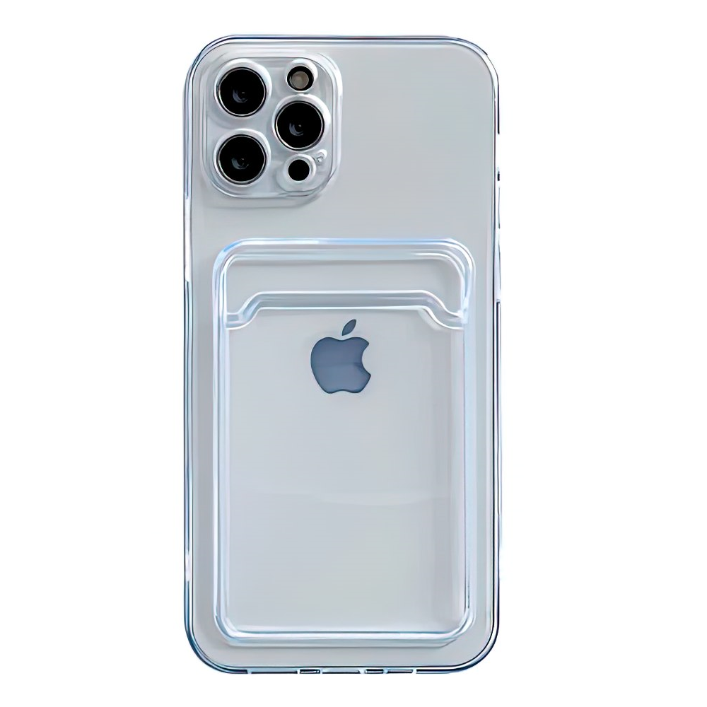 ShieldCase iPhone 15 Plus TPU coque en silicone avec porte-carte (transparent)