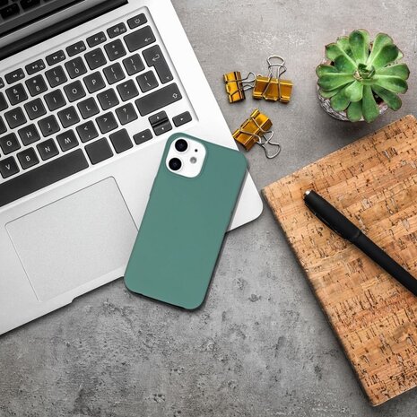 Coverzs Coverzs Coque silicone avec cordon iPhone 11 Pro (vert foncé)