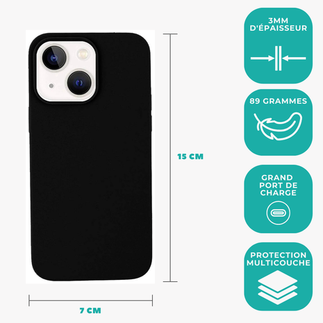 ShieldCase ShieldCase Coque silicone iPhone 14 Plus (noir) ShieldCase ShieldCase Coque silicone iPhone 14 Plus (noir)