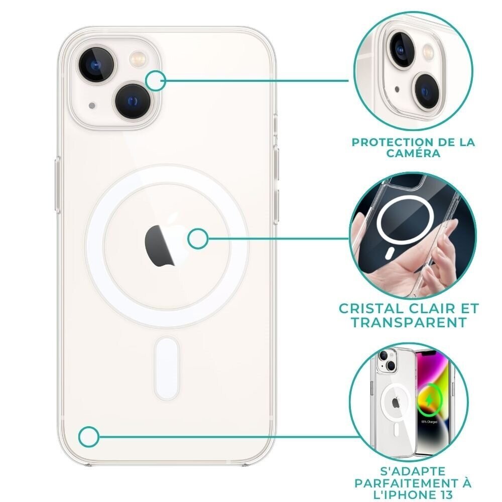 ShieldCase ShieldCase Coque transparente iPhone 13 compatible Magsafe