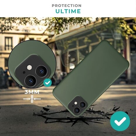 Coverzs Coverzs Coque silicone de luxe iPhone 12 (vert pin) Coverzs Coverzs Coque silicone de luxe iPhone 12 (vert pin)