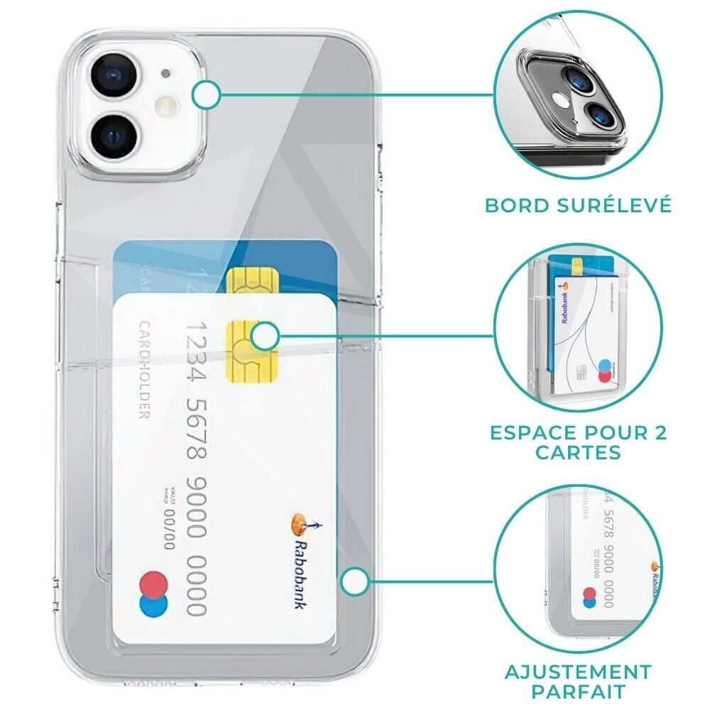 ShieldCase ShieldCase Coque antichoc iPhone 12 double porte-cartes