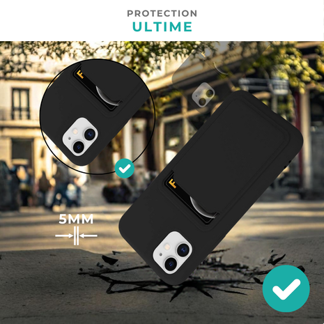 ShieldCase ShieldCase Coque silicone porte carte iPhone 11 (noir)