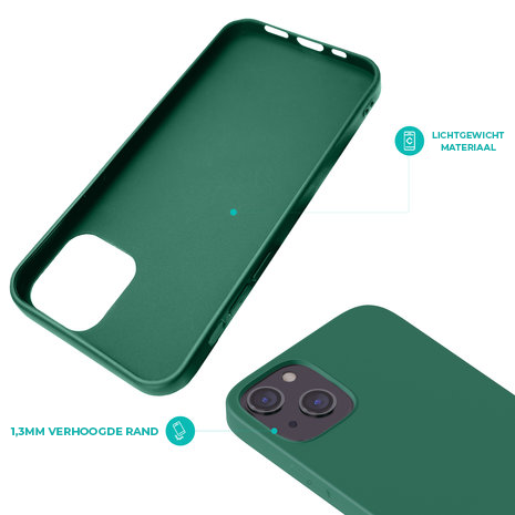 Ceezs iPhone 15 coque silicone (vert foncé)