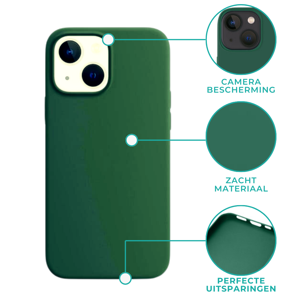Ceezs iPhone 15 coque silicone (vert foncé)