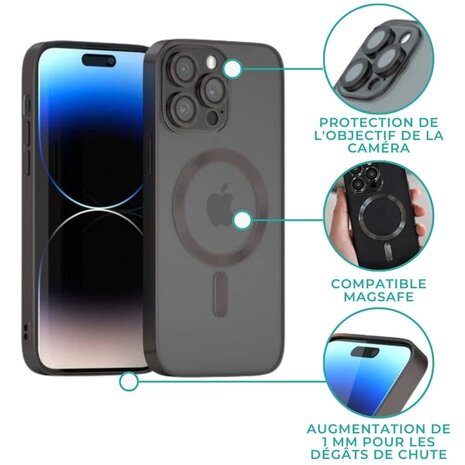 Coverzs Coverzs Coque MagSafe avec cache de caméra iPhone 12 Pro Max (noir) Coverzs Coverzs Coque MagSafe avec cache de caméra iPhone 12 Pro Max (noir)