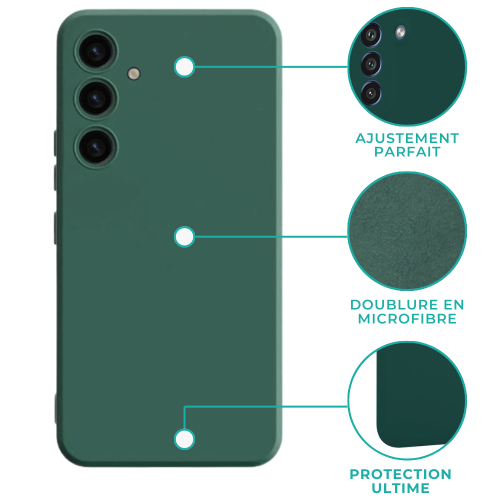 ShieldCase ShieldCase Coque silicone Samsung Galaxy S21 FE (vert foncé)