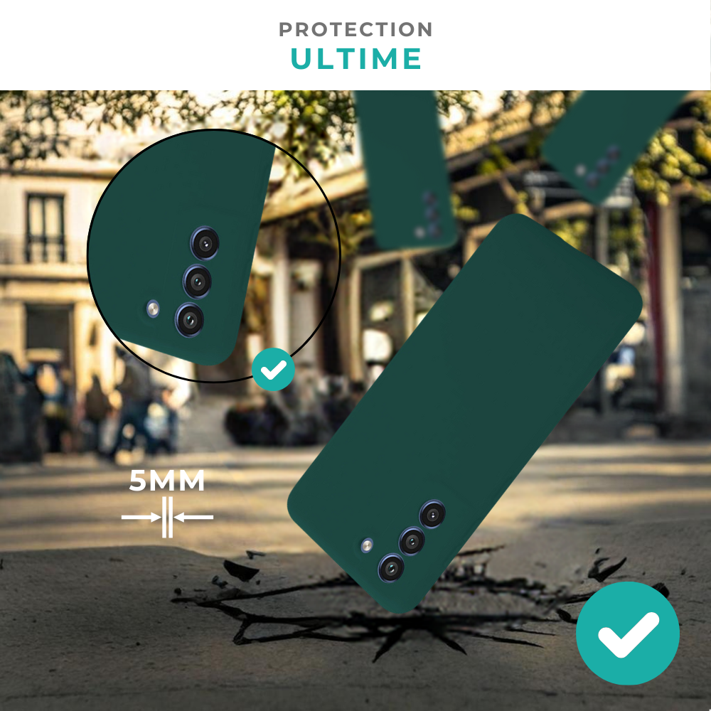 ShieldCase ShieldCase Coque silicone Samsung Galaxy S21 FE (vert foncé)