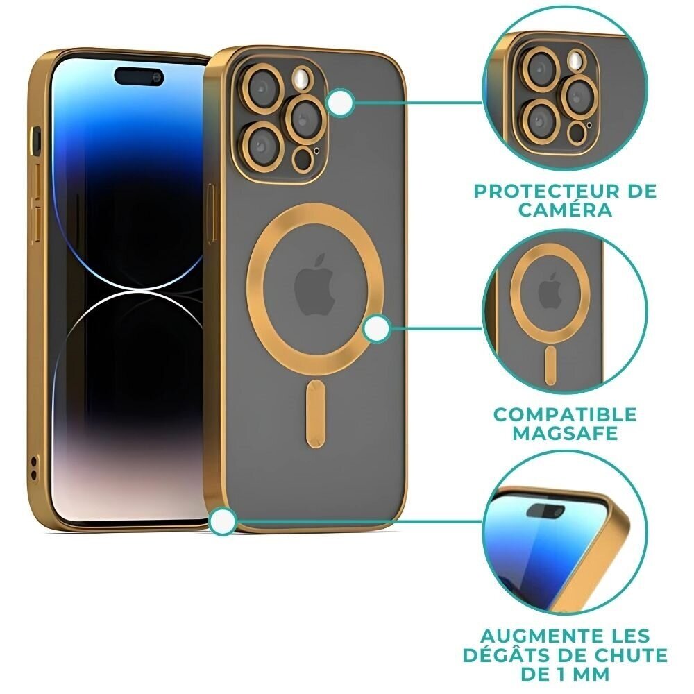 Coverzs Coverzs Coque MagSafe avec cache de caméra iPhone 12 Pro (or) Coverzs Coverzs Coque MagSafe avec cache de caméra iPhone 12 Pro (or)