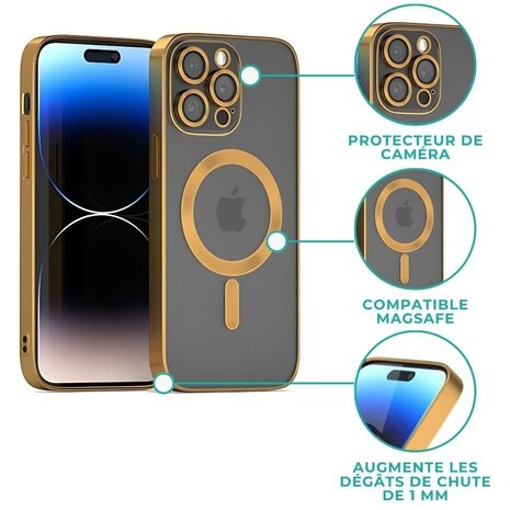 Coverzs Coverzs Coque MagSafe avec cache de caméra iPhone 11 Pro (or) Coverzs Coverzs Coque MagSafe avec cache de caméra iPhone 11 Pro (or)