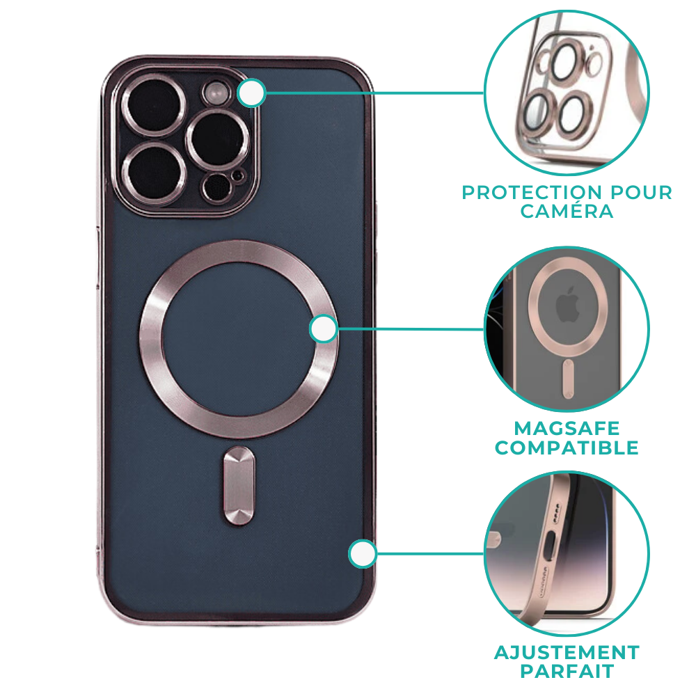 Coverzs Coverzs Coque MagSafe avec cache de caméra iPhone 13 Pro Max (or rose) Coverzs Coverzs Coque MagSafe avec cache de caméra iPhone 13 Pro Max (or rose)